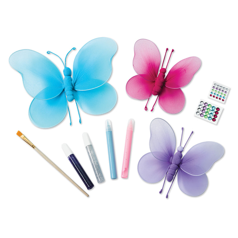 Butterfly Glitter Pouch & 12pk Pen Set - Make It Real Arts & Crafts, Maisonette
