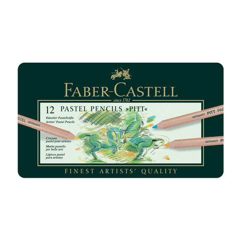  Faber-Castel FC112112 Pitt Pastel Pencils in A Metal