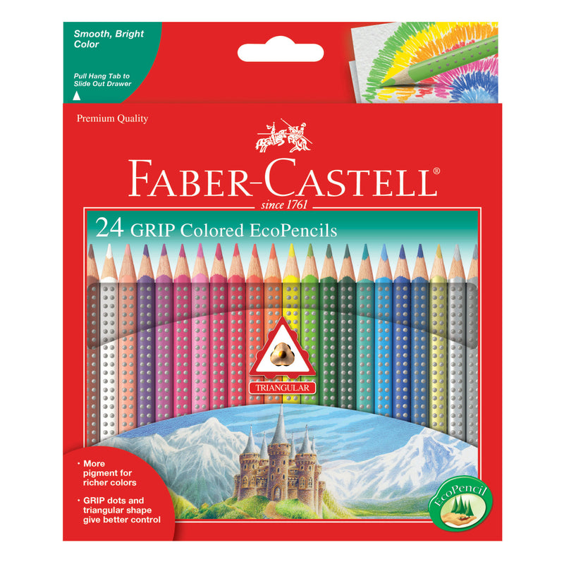 Lápices de Colores Faber Castell 24 Colores + 4 Pastel - polipapel