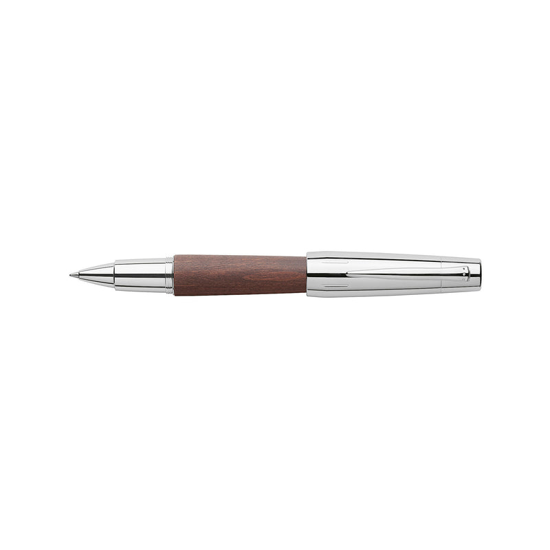 e-motion Rollerball Pen, Wood & Polished Chrome - Dark Brown - #148215