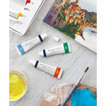 Oil Paints tubes with painting