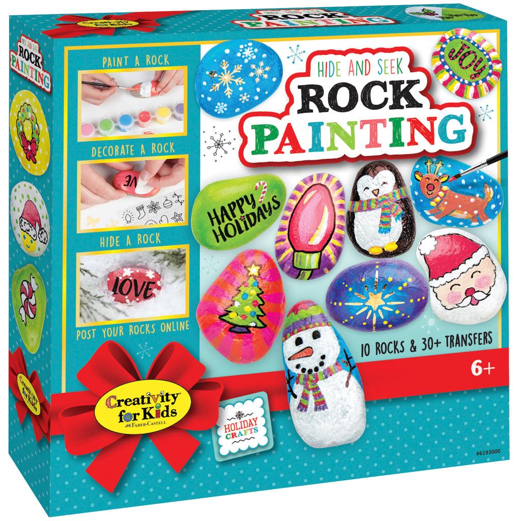 Holiday Craft Kit for Kids: Holiday Hide and Seek Rock Painting –  Faber-Castell USA