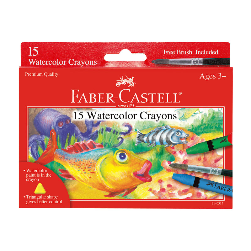 Watercolor Crayons, L: 9,3 cm, assorted colours, 36 pc/ 1 pack