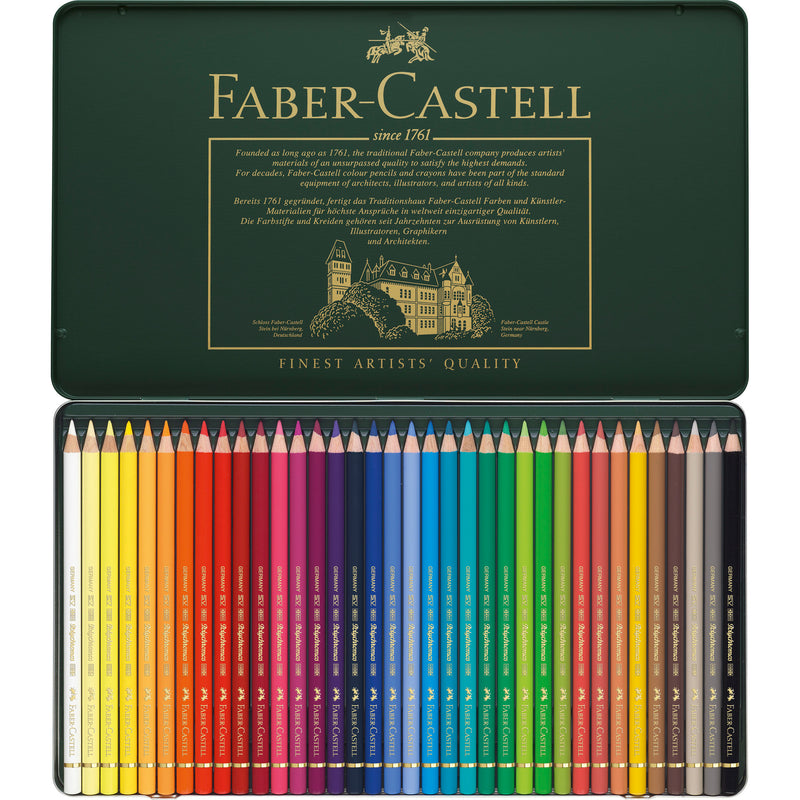 Colored Pencils for Adults: Polychromos Artists Color Pencils, Tin of 36 –  Faber-Castell USA