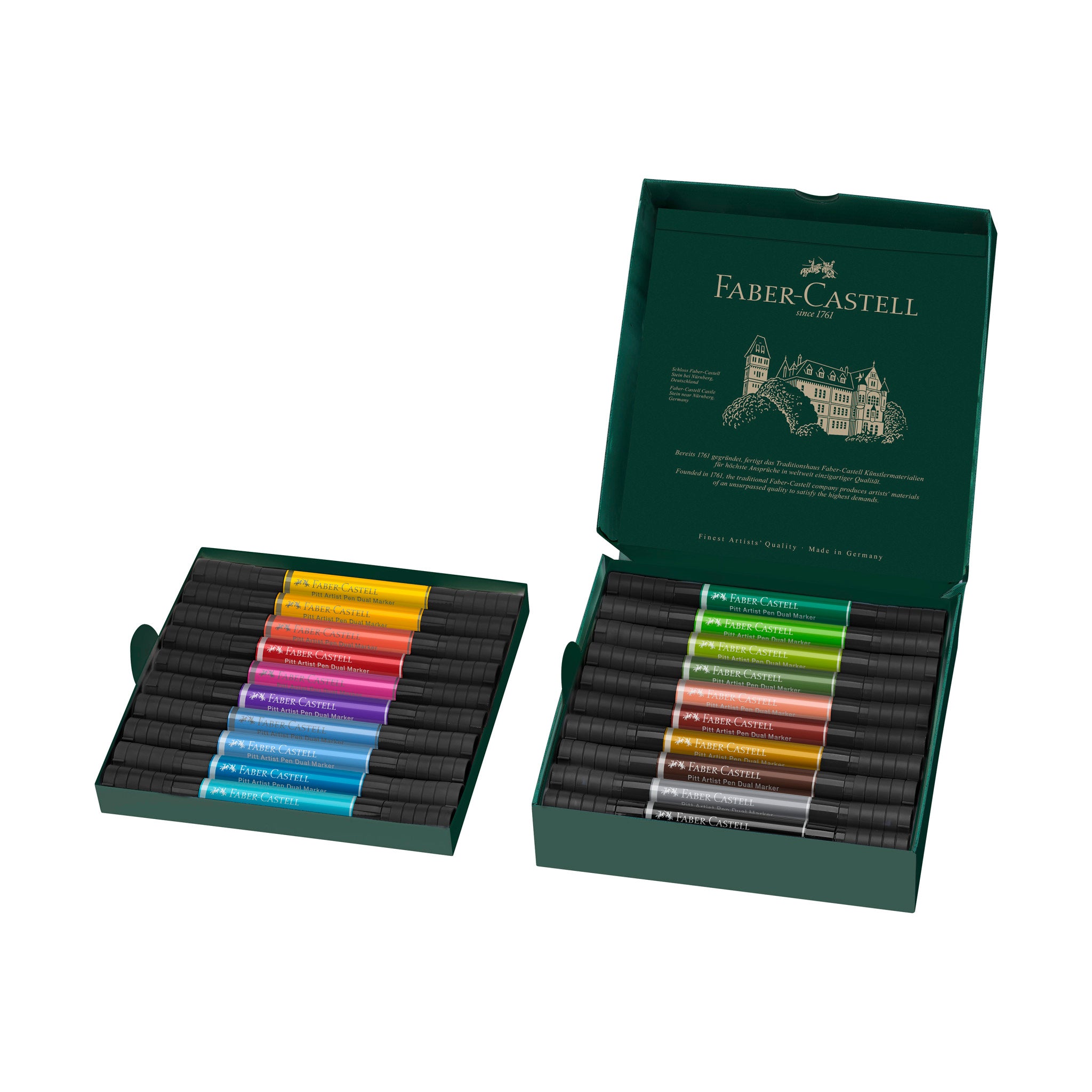 Faber-Castell Felt Tip Pens - Grip Colour Markers - Wallet of 20 Assorted  Colors