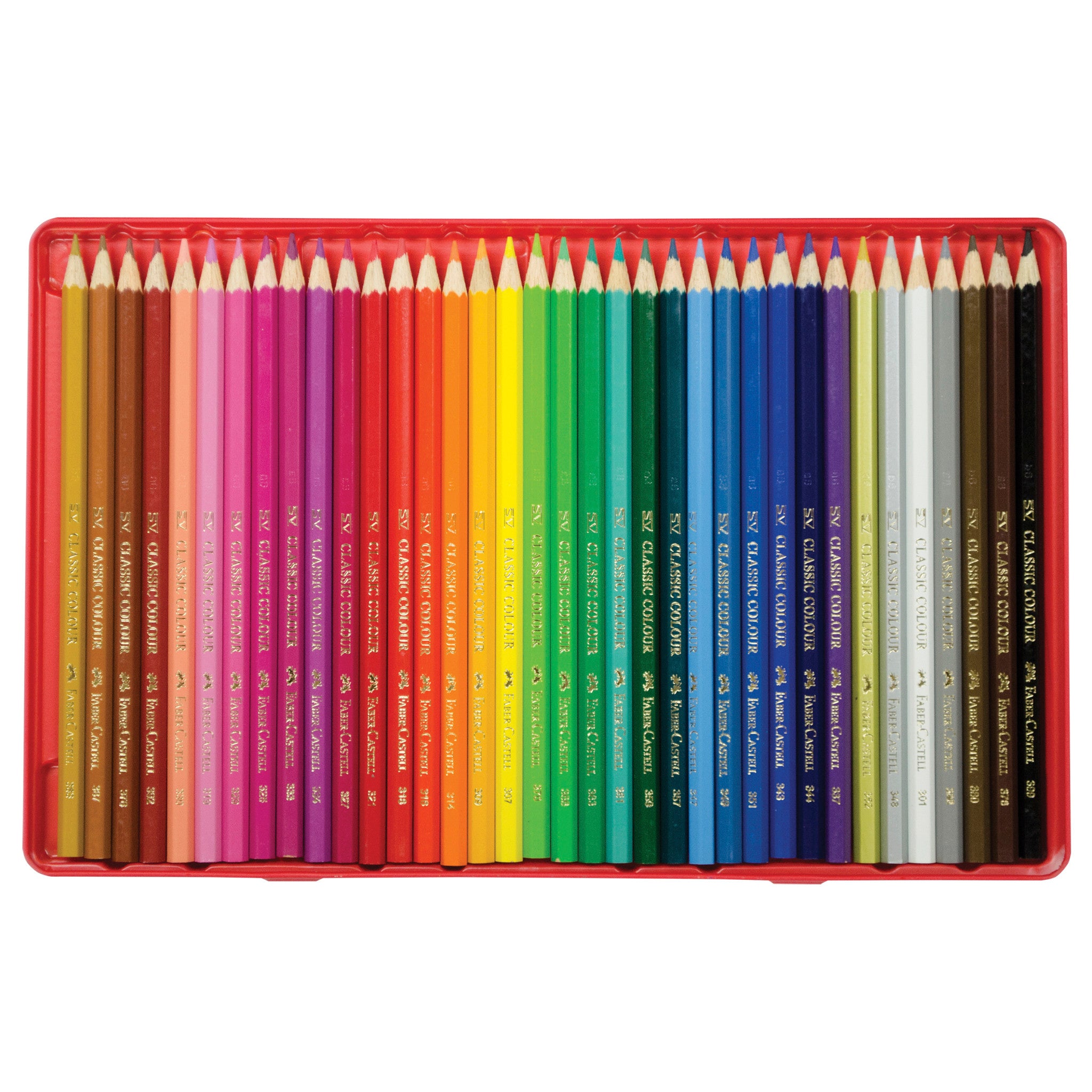  Faber-Castell Classic Colored Pencils Tin Set, 36 Vibrant  Colors In Sturdy Metal Case - Premium Children's Art Products : Office  Products