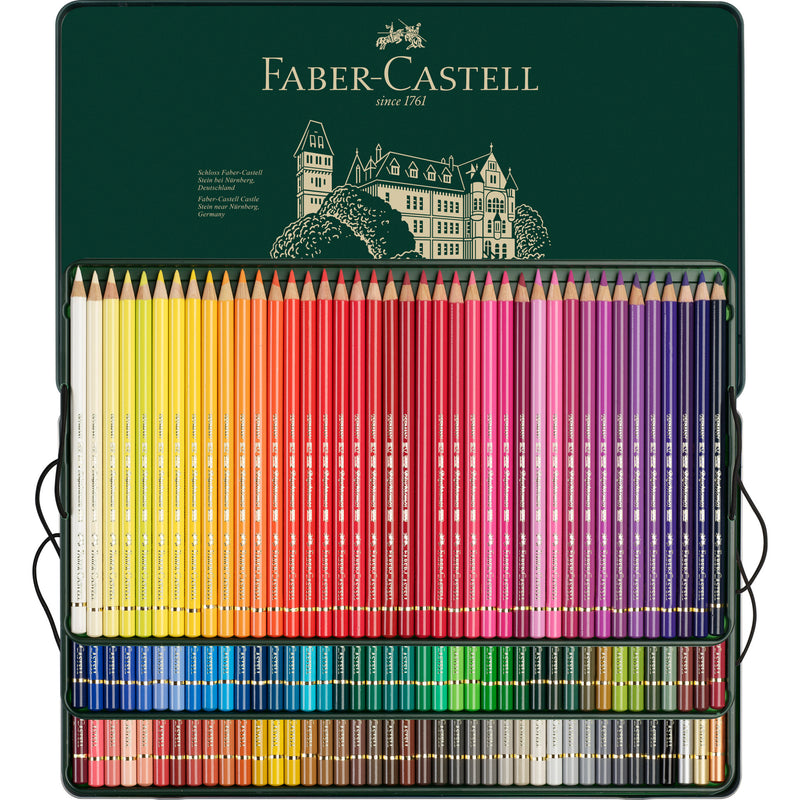 120 Piece Castle Gold Colored Pencil Set in Display Tin