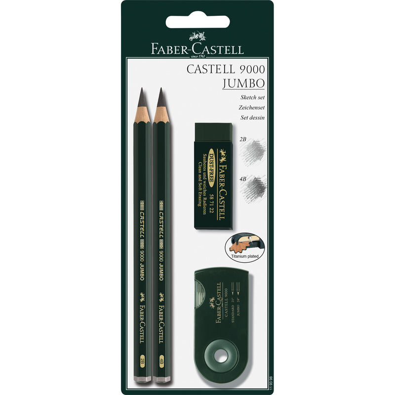 Faber-Castell 9000 Jumbo Graphite Pencils 2B 