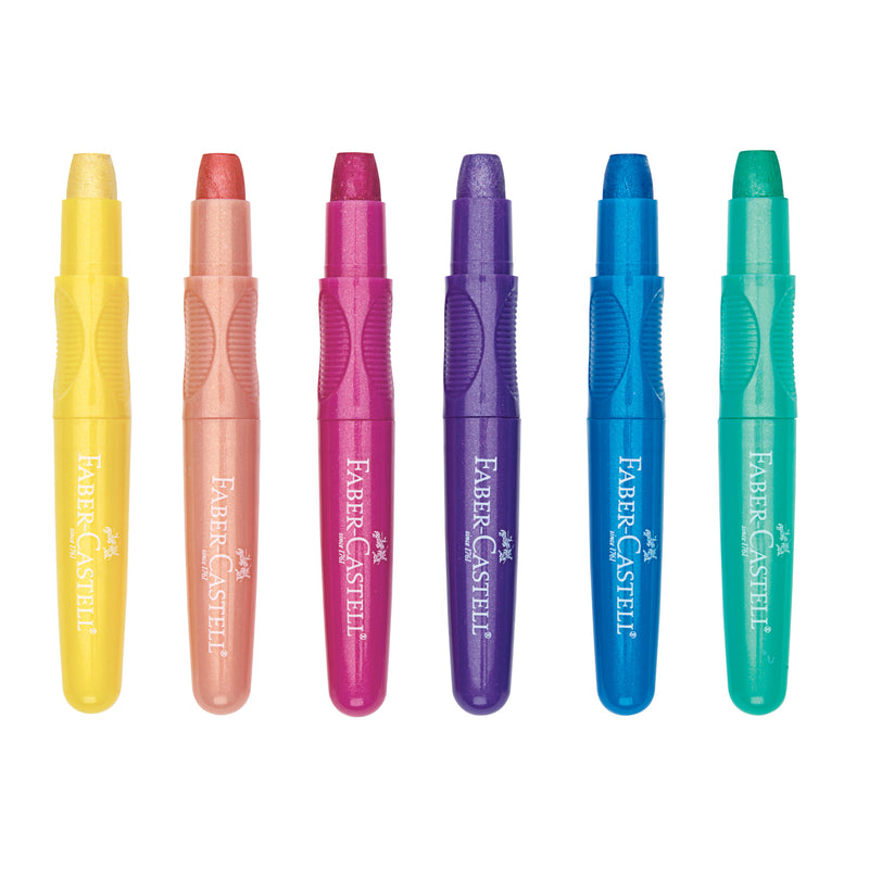 6 Metallic Gel Crayons in Storage Case - #14318 – Faber-Castell USA
