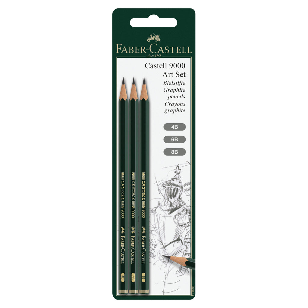 ALPINO Faber Castell Graphite Pencils HB Grip for writing, drawing and  drawing box of 3