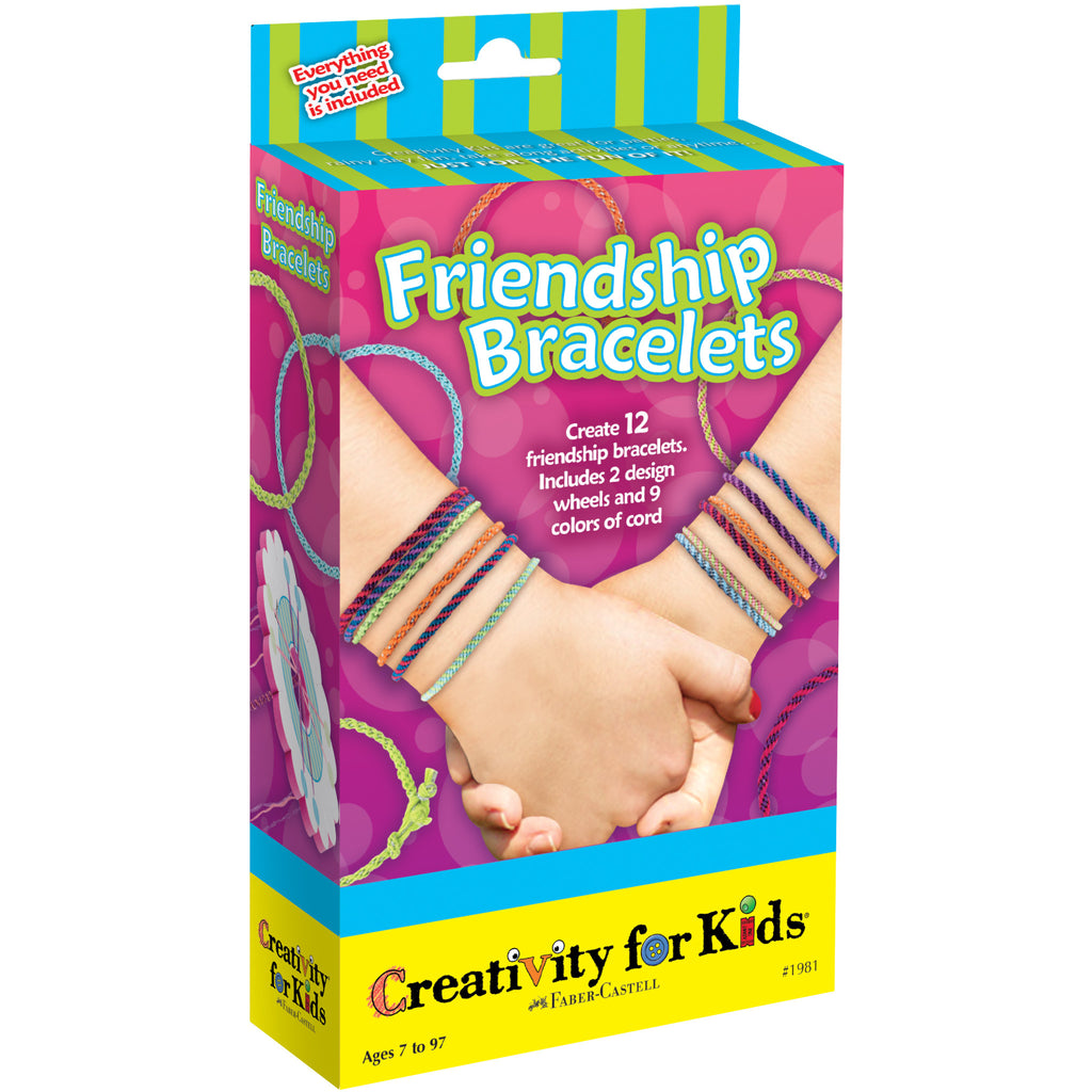 Baker Ross Make Your Own Braided Friendship Bracelets (Pack of 4) Creative Craft Kits for Kids to Design Make & Give As Gift