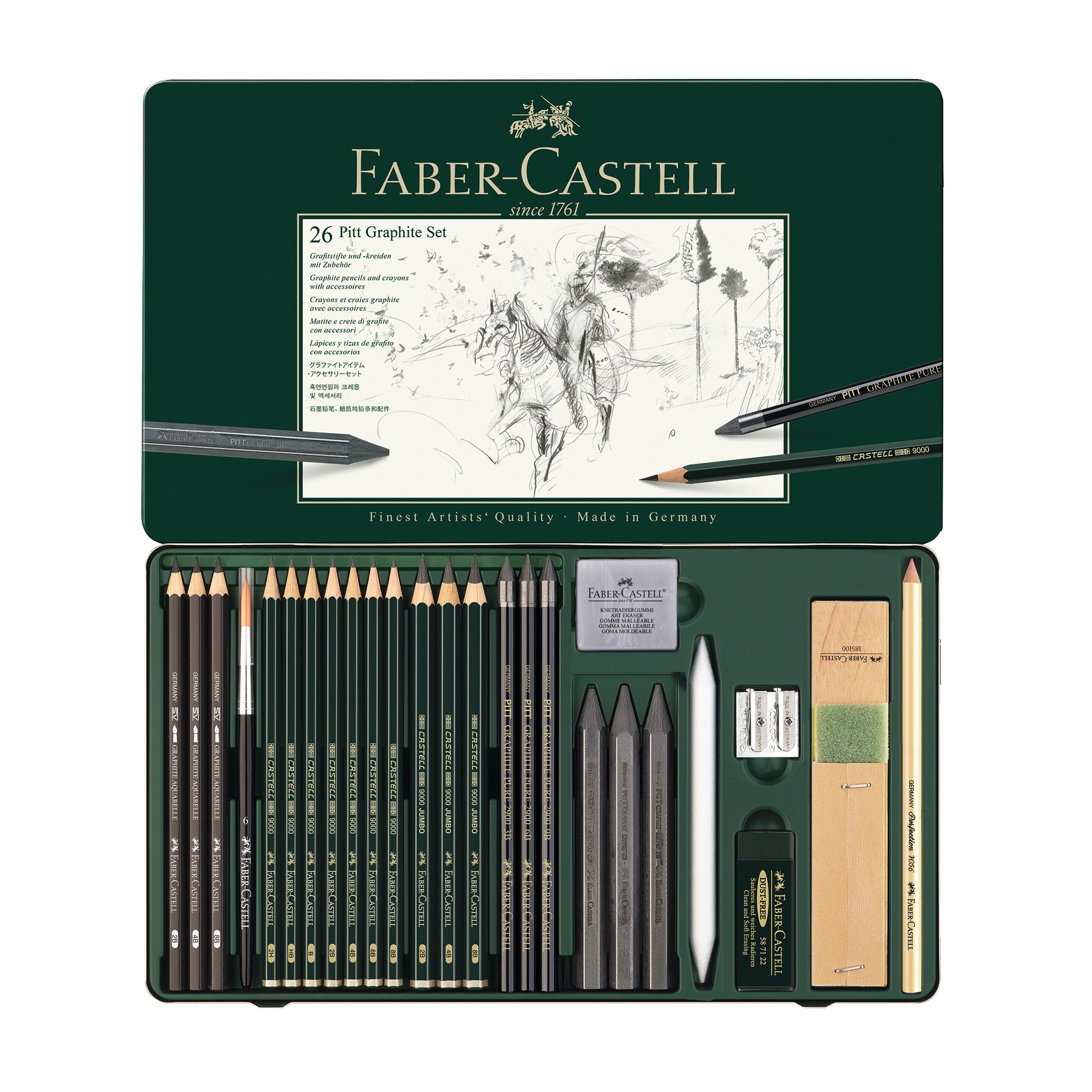 Correspondiente a Alivio Mejor Graphite Pencil Set: Pitt Graphite Set Tin of 26 – Faber-Castell USA