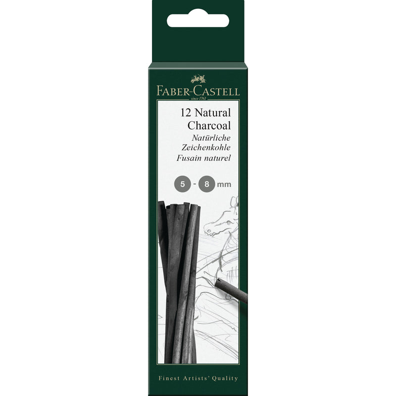 Pitt Natural Willow Charcoal Sticks, Box of 12 - #129298 – Faber-Castell USA