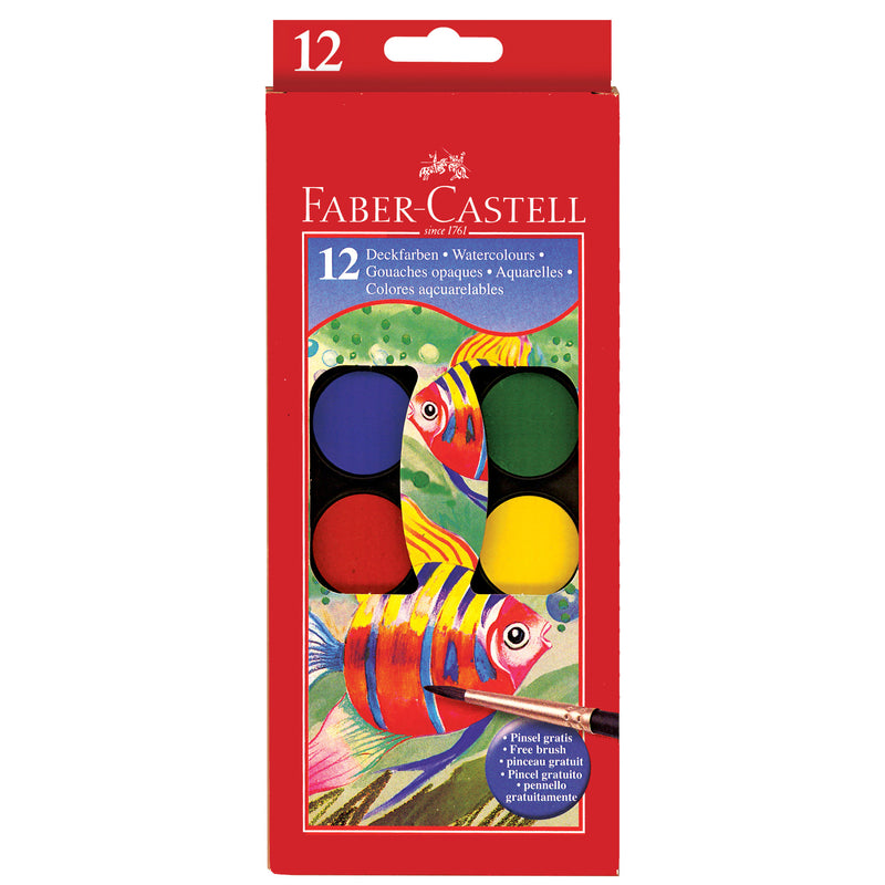 Watercolor Painting for Kids: Watercolor Paint Set of 12 Colors –  Faber-Castell USA